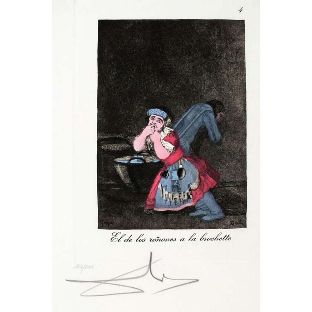 Original hand signed Dali from Goya series